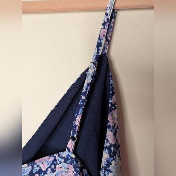 Skies Are Blue Cutout Back Maxi Floral Ruffled Dress Size Large NWT - Picture 9 of 14